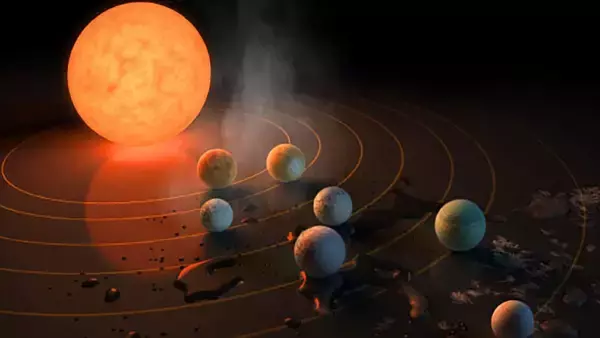 恒星TRAPPIST-1を回る地球そっくりな2つの惑星は大気がなく昼は高温・夜は極寒