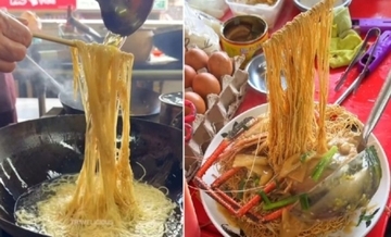 まるで食品サンプル？マレーシアの「宙に浮かぶ麺」が話題に