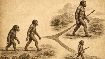 人類の祖先は約200万年前に急に体が大きくなった。進化の分かれ道が存在