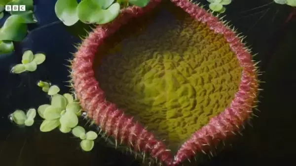 圧巻！巨大な葉を広げる水生植物、オオオニバスのタイムラプス映像