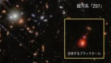 宇宙黎明期の2つの巨大ブラックホールの合体を発見したジェイムズ・ウェッブ望遠鏡