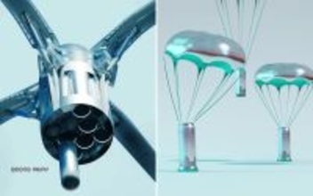 ビール缶配達専用のドローン、ミニパラシュートを使って缶を投下