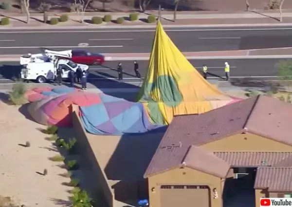 民家に9人乗りの熱気球が不時着するアクシデントが勃発！