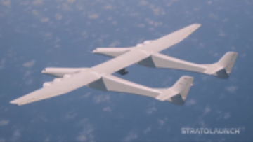 世界最大の翼をもつ双胴型の航空機がアメリカの空を飛ぶ