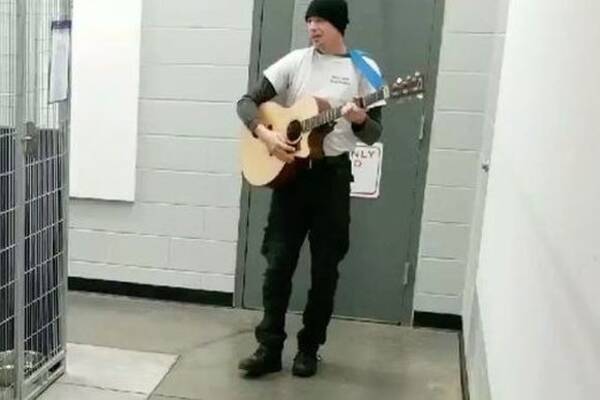 はからずも保護犬たちのスターに シェルターで弾き語りライブを行う施設スタッフ アメリカ 18年3月6日 エキサイトニュース