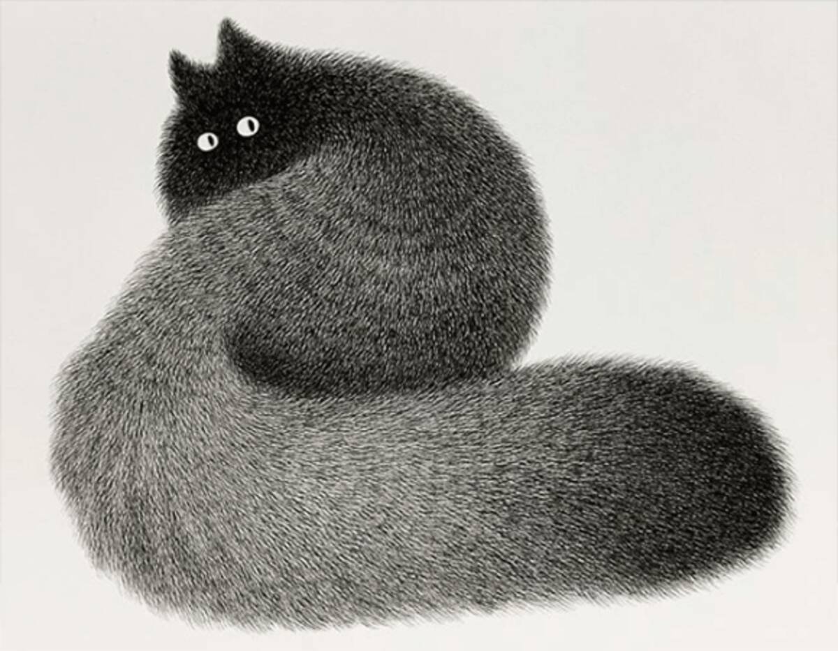黒いペンだけで猫のもふもふな毛並みを表現 思わず触ってみたくなる繊細なるペンアート 18年4月2日 エキサイトニュース