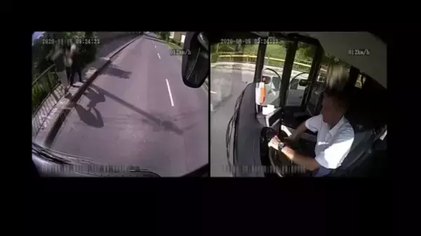 強盗に襲われているおばあさんを車内から目撃したバス運転手、緊急停止しバスを降り、果敢に撃退（ハンガリー）