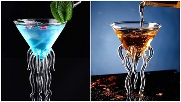 クトゥルフに思いを寄せて。脚が触手になっているタコ脚グラス