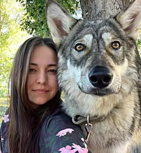 育児放棄されたオオカミの赤ちゃんを育て、完璧な家族の一員となった（ロシア）