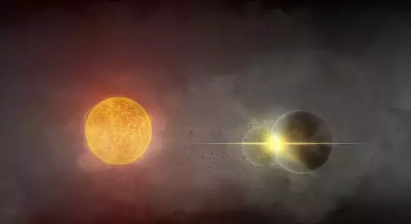 2つの惑星が激突する瞬間を天文学者が観測、地球と月誕生を再現する可能性