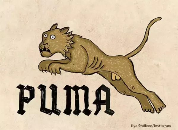 もしも中世に現代の有名なブランドロゴがあったら？現代のロゴを中世の写本風にリメイク