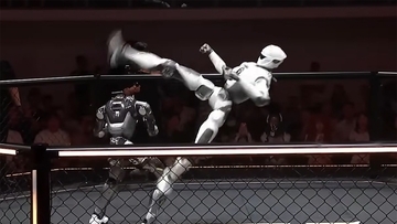 頭が落ちても戦い続ける！ヒューマノイドロボットのガチバトルに観客騒然