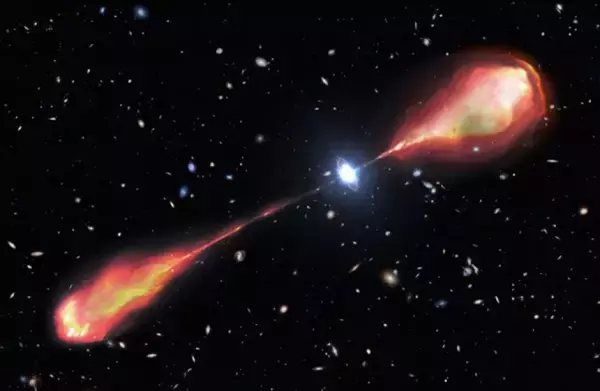誕生から12億年後の初期宇宙で史上最大のブラックホールジェットを発見
