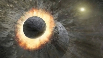 月はわずか5時間で形成された可能性。地球と原始惑星テイアの衝突シミュレーション