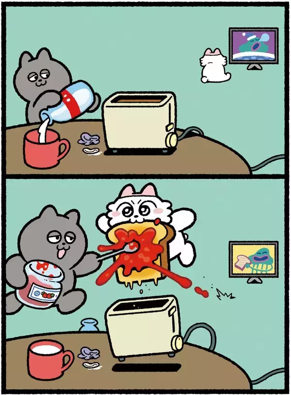 SNS＆アニメで話題の大注目作!!　ンめねことうすくろの、ふたりの日常の物語