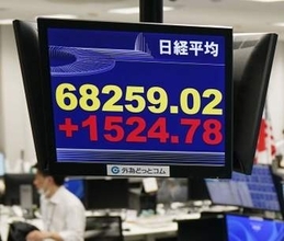 東証、初の6万8千円　最高値更新、米株高で