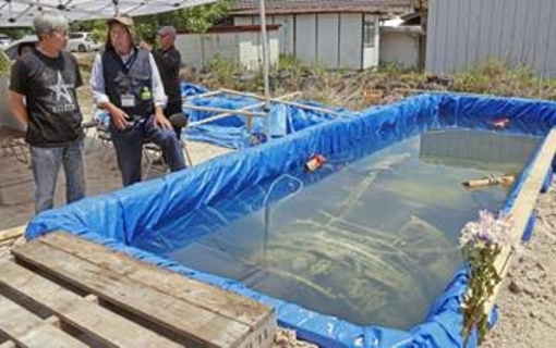 引き揚げ紫電改を一般公開　エンジンや両翼、鹿児島