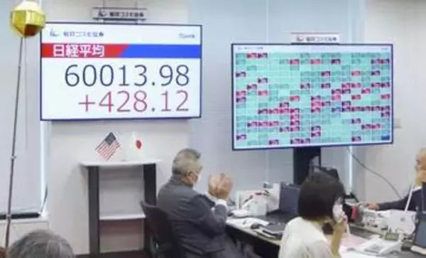 東証、午前終値は5万8952円　初の6万円も売り注文で下落