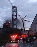 「日本製紙八代工場で出火　煙突解体作業中、熊本」の画像1