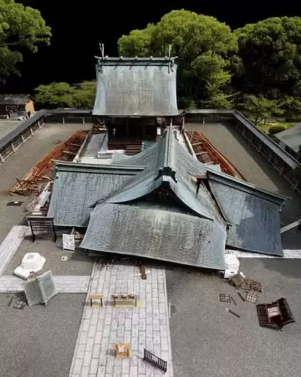 熊本城、高精細3Dで状況確認　共同通信が画像作成、八代宮も