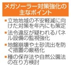 メガソーラー規制強化へ　経産省、パネル監視厳しく