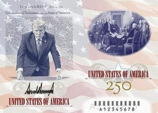 記念パスポートにトランプ氏肖像　建国250年、最新版公表