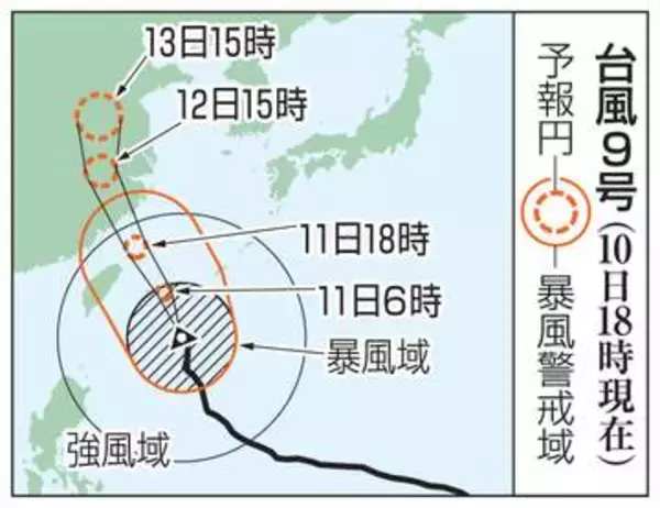 台風9号、先島諸島接近へ　気象庁、厳重警戒呼びかけ