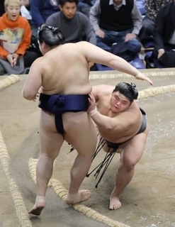 伯乃富士、4場所連続の金星　天覧相撲の結びで横綱を圧倒