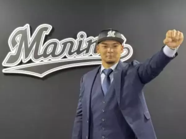 井上広大「関西には帰らない」　ロッテ入団会見、現役ドラフト