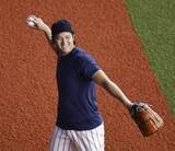 「大谷、軽めの調整　他選手の打撃練習中は中堅に位置」の画像1