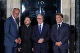 「ロシアとの直接対話実現を　ウクライナと英仏独首脳」の画像1