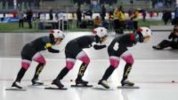 女子団体で日本3位　スピードW杯第4戦