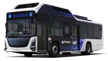 トヨタ、新型燃料電池バス　航続距離100キロ長く