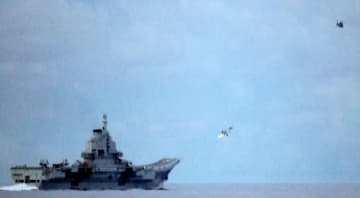 沖縄周辺で空母から発着100回　6、7日に中国「遼寧」の艦載機
