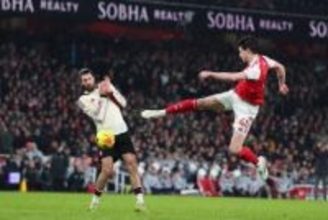 アーセナルが6差守る　サッカーの欧州各リーグ