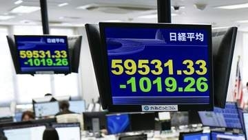 東証続落、一時6万円割れ　3週間ぶり、米国株安が波及