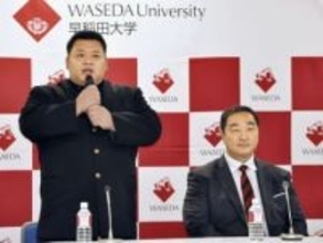 川副楓馬「全身全霊で挑戦」　早大から安治川部屋に入門