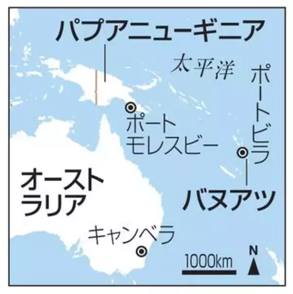 南太平洋バヌアツで噴火か　衛星画像で火山灰確認