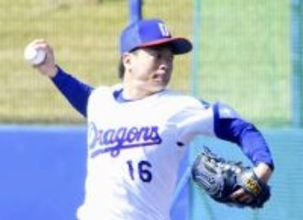 中日桜井、即戦力の片りん見せる　シート打撃打者6人から2奪三振