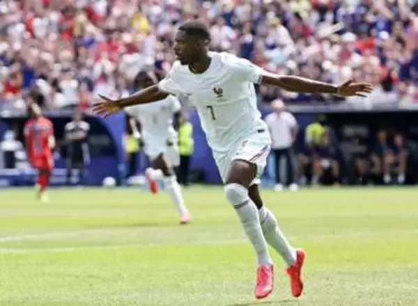 ノルウェー1―4フランス　仏、デンベレ3得点で快勝