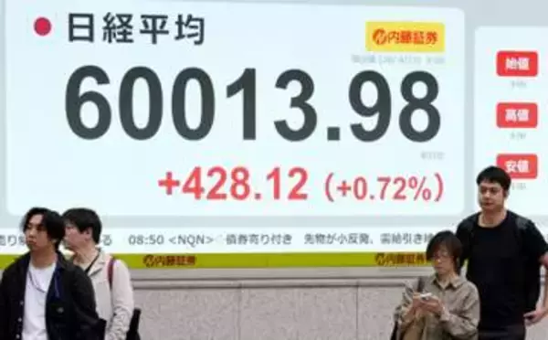 日経平均株価、初の6万円　米イラン戦闘終結を期待