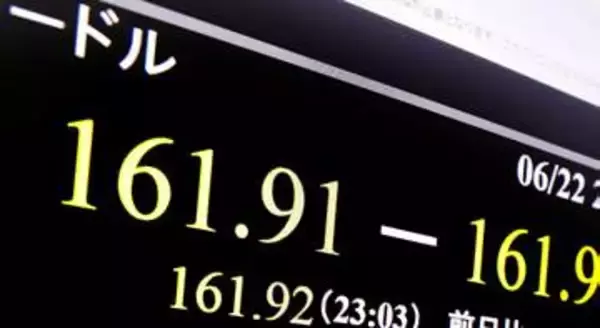 円下落、一時161円93銭　39年半ぶり安値に再接近