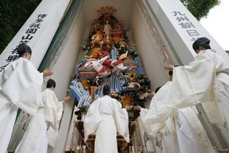 博多祇園山笠、7月1日開幕　山車に神様招く「御神入れ」営む