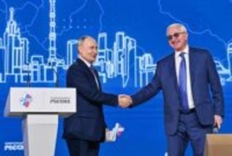 ロシア大統領前で通信制限に苦言　経済団体代表「市民の生活困難」