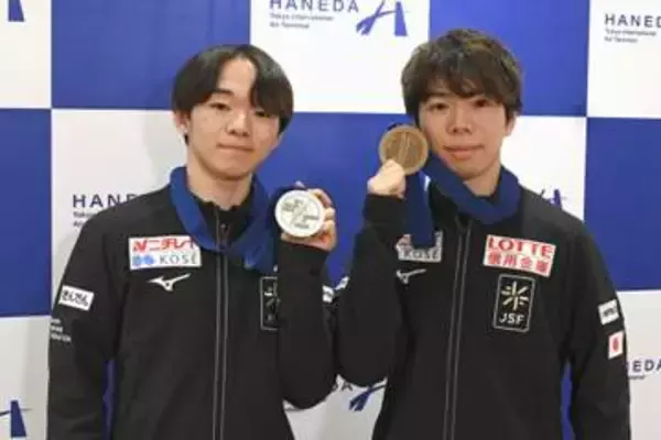 「坂本花織、帰国で「解放感」　世界フィギュアで有終の美」の画像