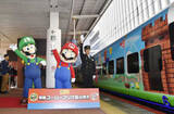 「JR九州、マリオトレイン出発！　博多で式典、任天堂とタイアップ」の画像1
