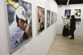 関西スポーツ紙写真展開幕　57点の力作そろう
