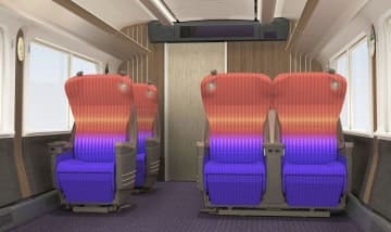 特急「しなの」内装で自然表現　JR東海、沿線イメージ