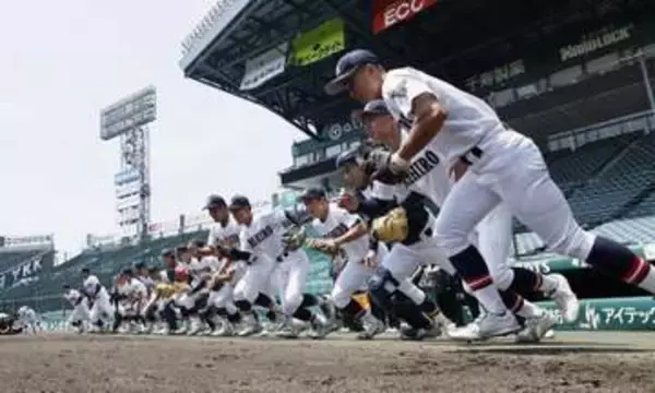 甲子園で出場校の練習始まる　地元・社が先陣、8月5日開幕