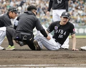 ロッテ種市、一回に負傷交代　打球追いかけ左脚痛める